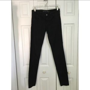 Black super stretch skinny jeggings. Size 6 X-long